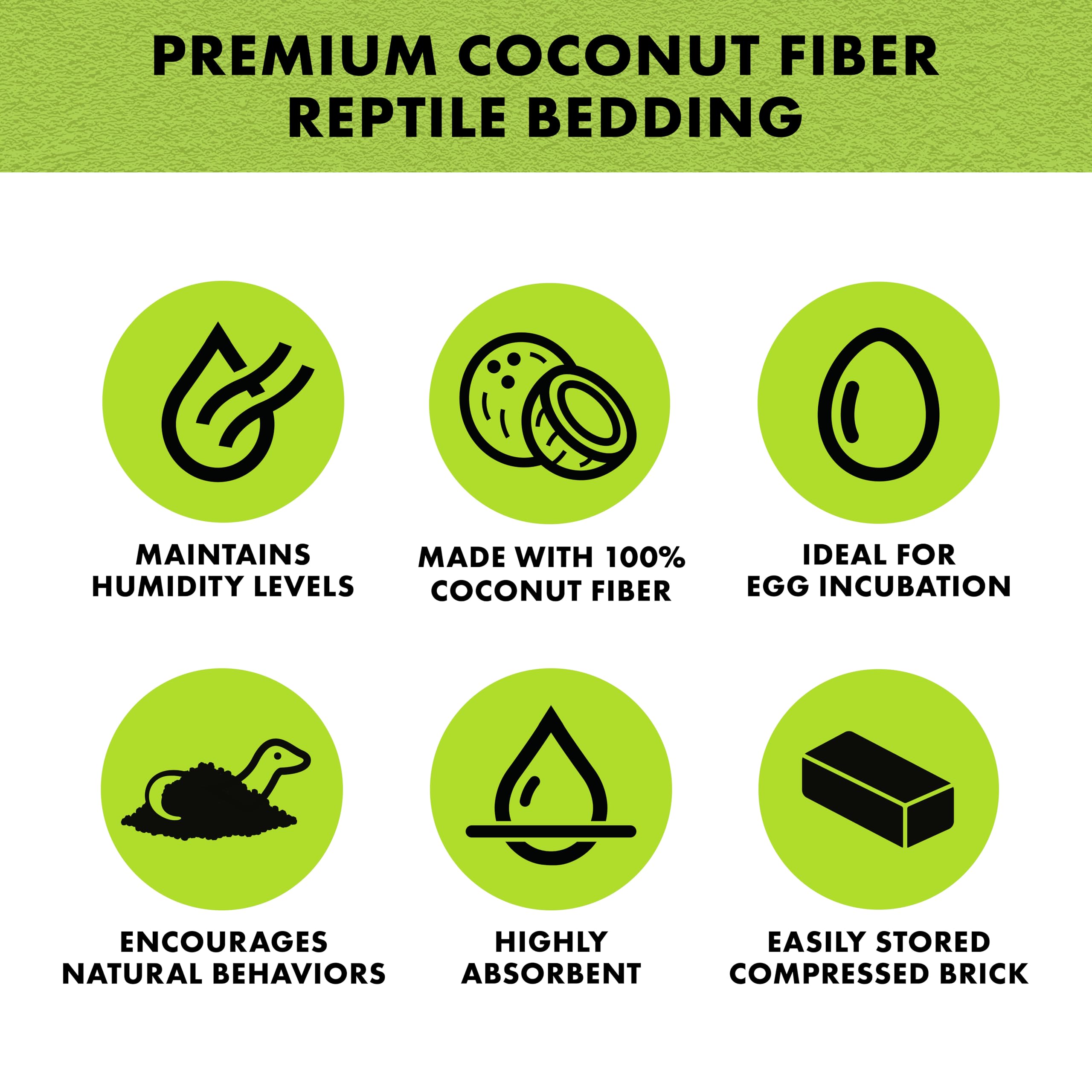 Zilla Coconut Husk Brick, Organic Bedding for Reptiles, Made with 100% Coconut Fiber, Ideal for Tropical Habitats and Egg Incubation - Image 3